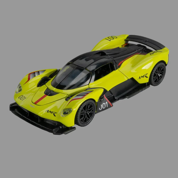Die-Cast Super Sports Car Toy – Alloy Model Car with Lights & Gull-Wing Doors