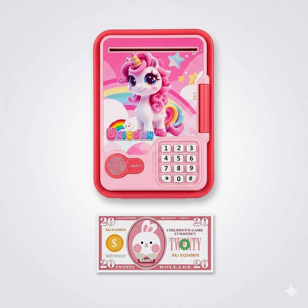 Kids Mini Password Piggy Bank Safe – Electronic Money Saving Box Toy