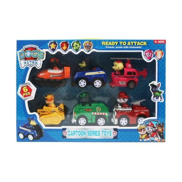 Rescue Dog Patrol Vehicle Toy Set – 6 PCS