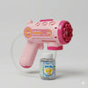 Automatic Electric Bubble Gun – One-Button Continuous Bubbling with LED Lights & Cute Design for Kids