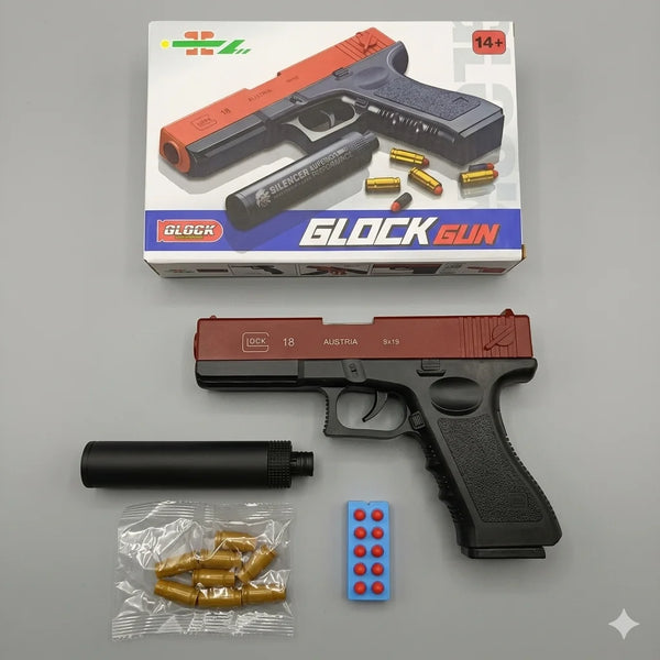 Kids Toy Blaster Gun – Realistic Action Toy with Soft Bullets & Silencer