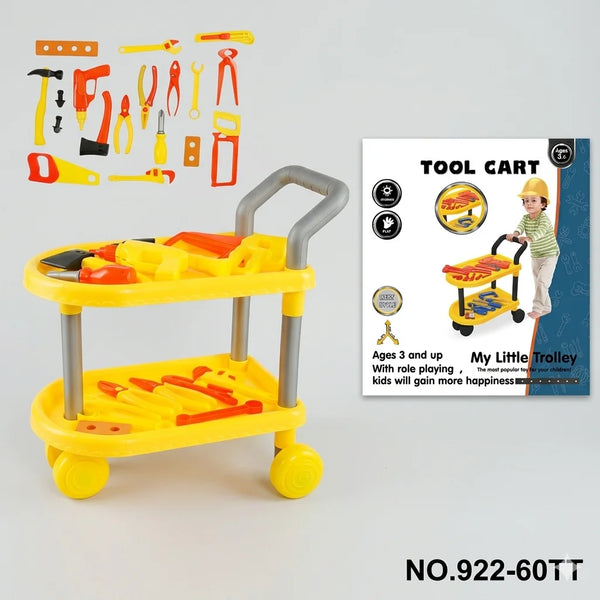 My Little Trolley – Kids' Tool Cart & Workbench Playset