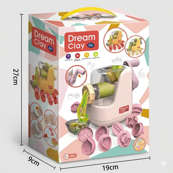 Dream Clay DIY Noodle Maker Set for Kids – Creative Play Dough Machine (3+ Ages)