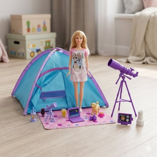 Kaibibi Astronomical Observations Doll Set with Telescope & Camping Tent