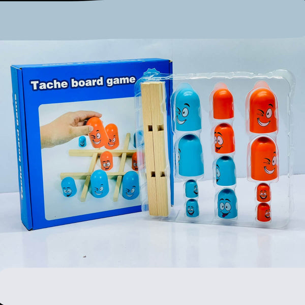 Tic Tac Toe Balance Board Game – Wooden Strategy Stacking Toy for Kids & Families