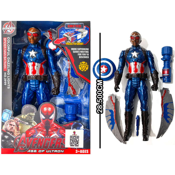 Captain America Superhero Soldier Action Figure with Shield – 28.5CM