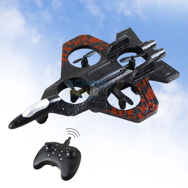 RC Fighter Jet Drone Plane Toy with Remote Control & LED Lights