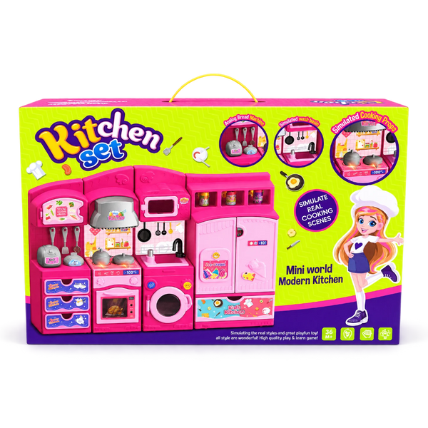 Kids Kitchen Set – Mini World Modern Kitchen