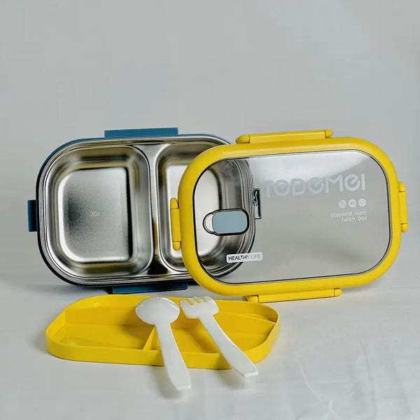 Stainless Steel Bento Lunch Box with Spoon & Fork