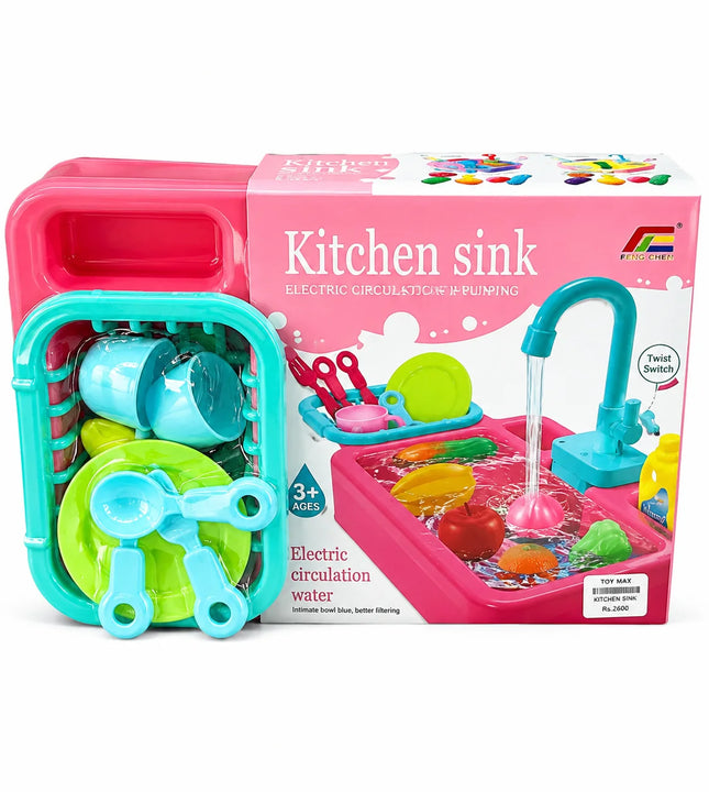 Kids Electric Kitchen Sink Toy