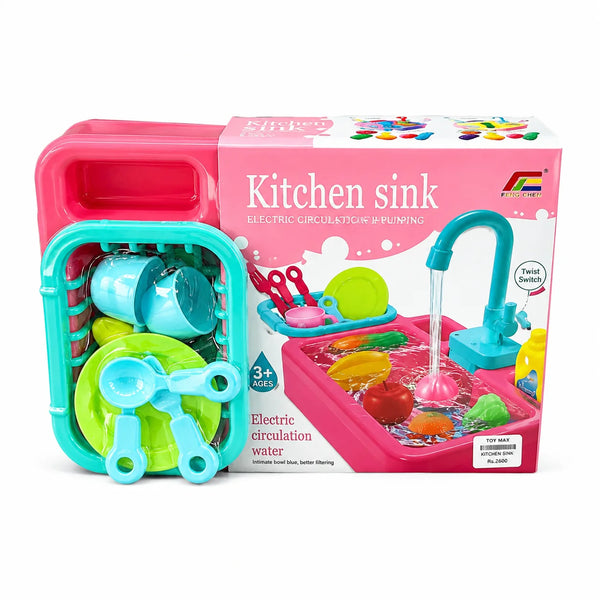 Kids Electric Kitchen Sink Toy