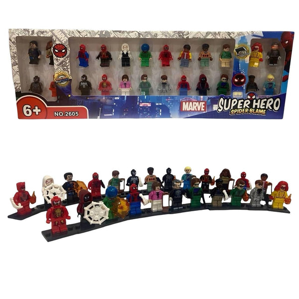 Set of 16 mini action hero figures