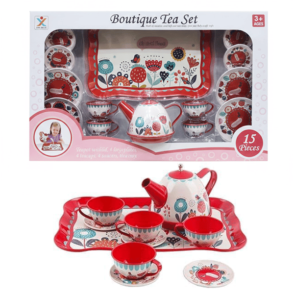 Kids Tiny Tea Party Set ( Metal ) – 15 Pieces