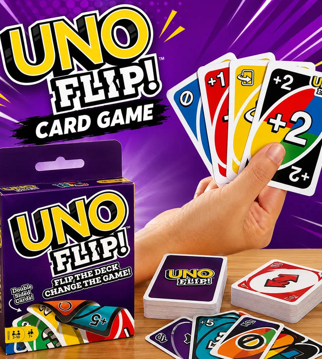 UNO Flip Card Game for Family & Friends