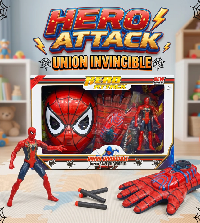 Spider-Man Hero Attack Superhero Toy Set with Mask & Action Figure