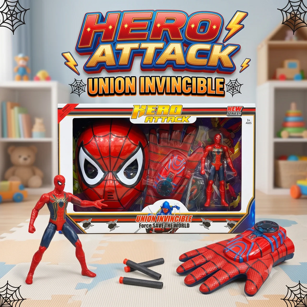 Spider-Man Hero Attack Superhero Toy Set with Mask & Action Figure