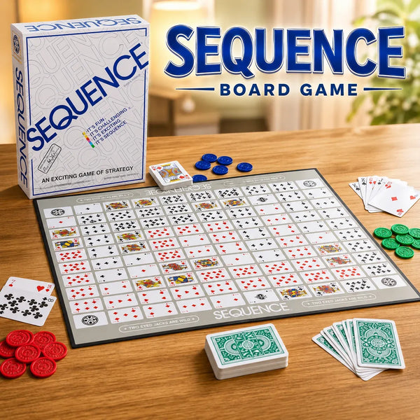 Classic Sequence Board Game for Kids & Family