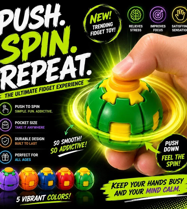 Decompression Gyroball Fidget Spinning Ball Toy